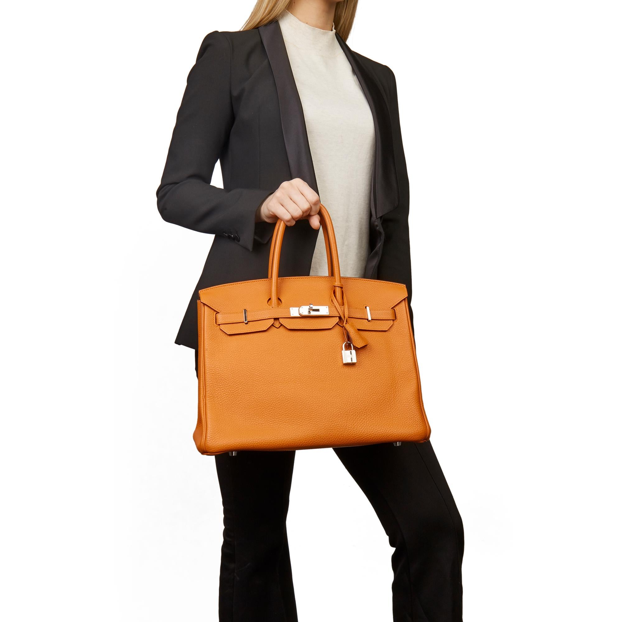 HERMÈS
Orange H Togo Leather Birkin 35cm

Xupes Reference: HB3383
Serial Number: [O]
Age (Circa): 2011
Accompanied By: Hermès Box, Dust Bag, Padlock, Keys, Clochette, Care Booklet, Rain Cover, Protective Felt
Authenticity Details: Date Stamp (Made