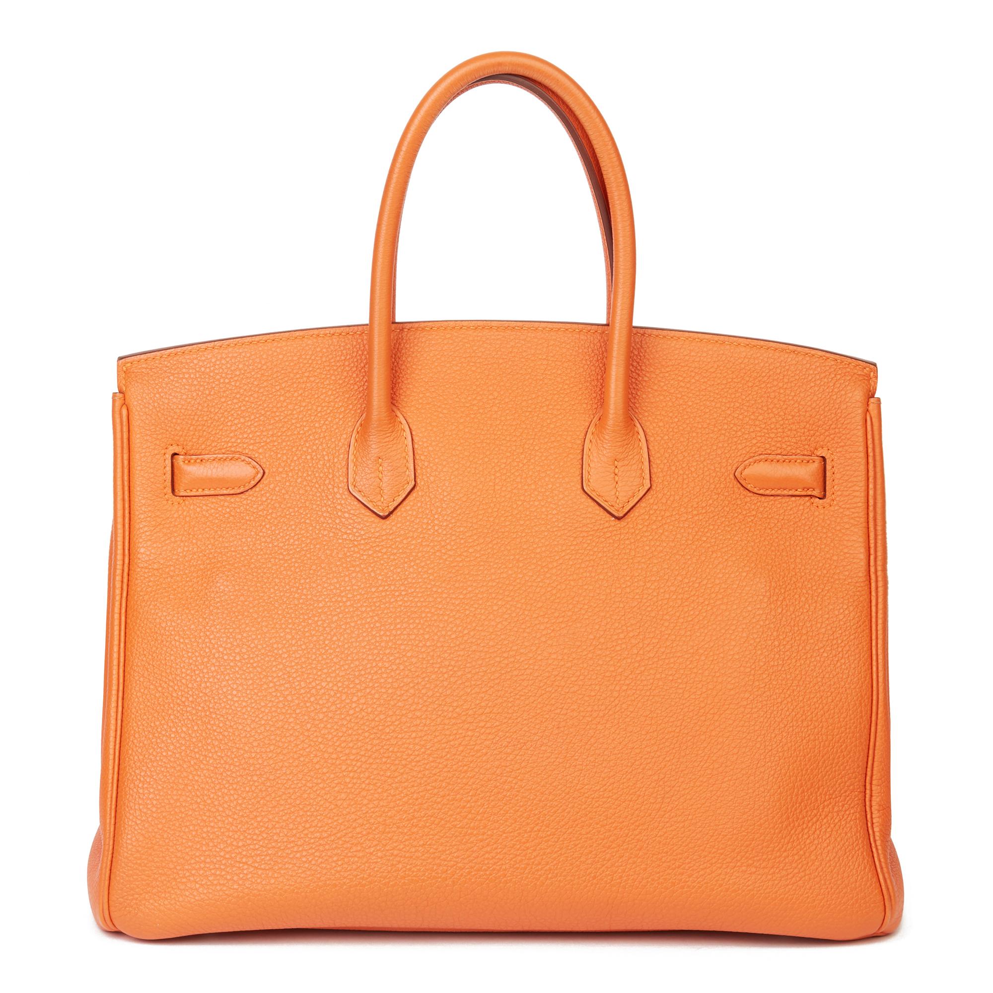 2011 Hermès Orange H Togo Leather Birkin 35cm 1