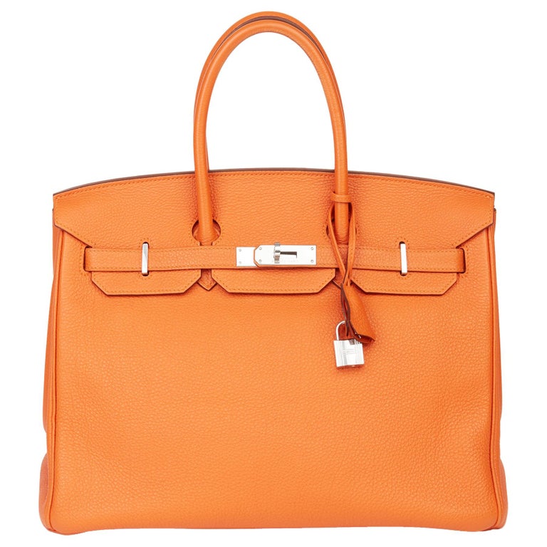 2011 Hermès Orange H Togo Leather Birkin 35cm at 1stDibs