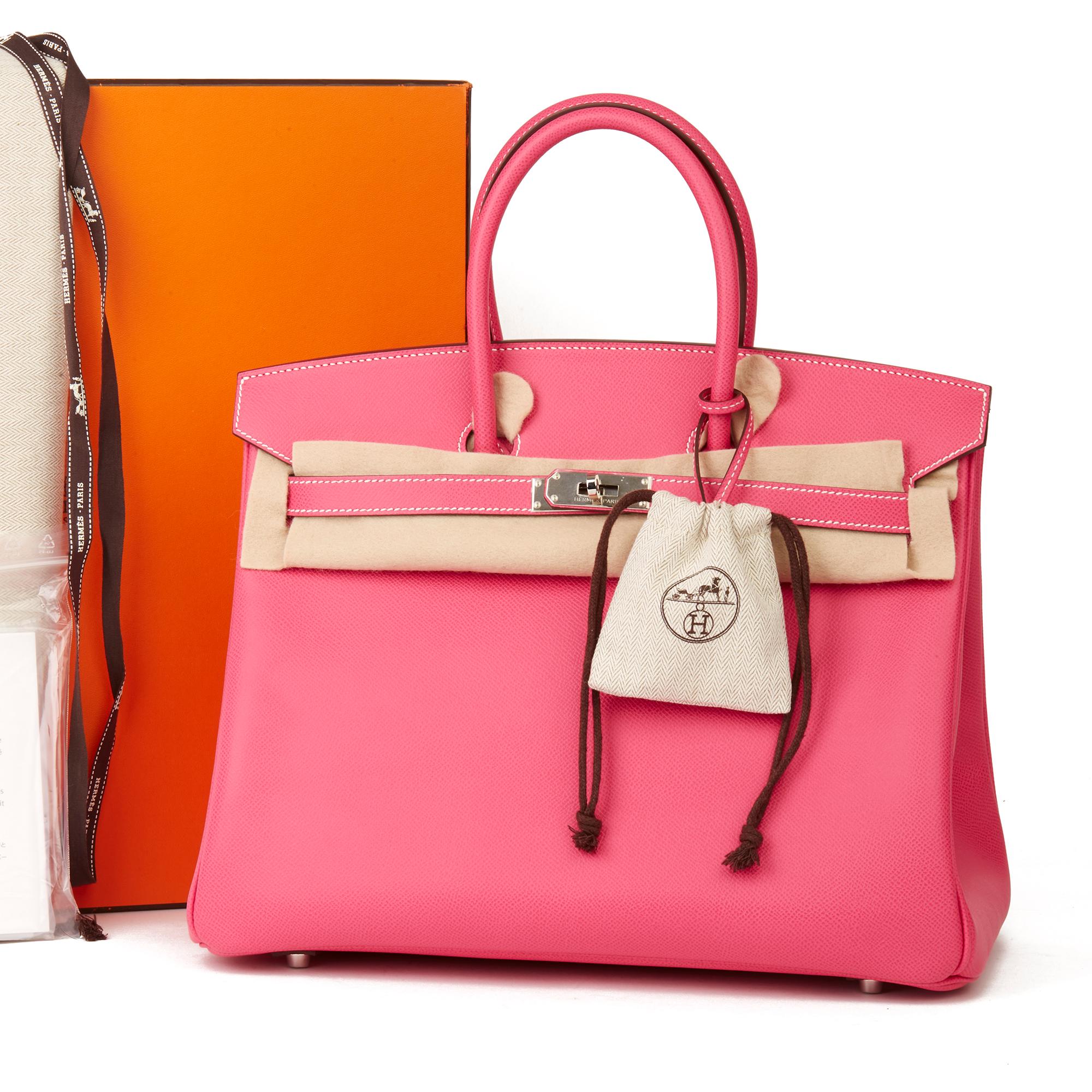 2011 Hermès  Rose Tyrien & Rubis Epsom Leather Candy Collection Birkin 35cm 6