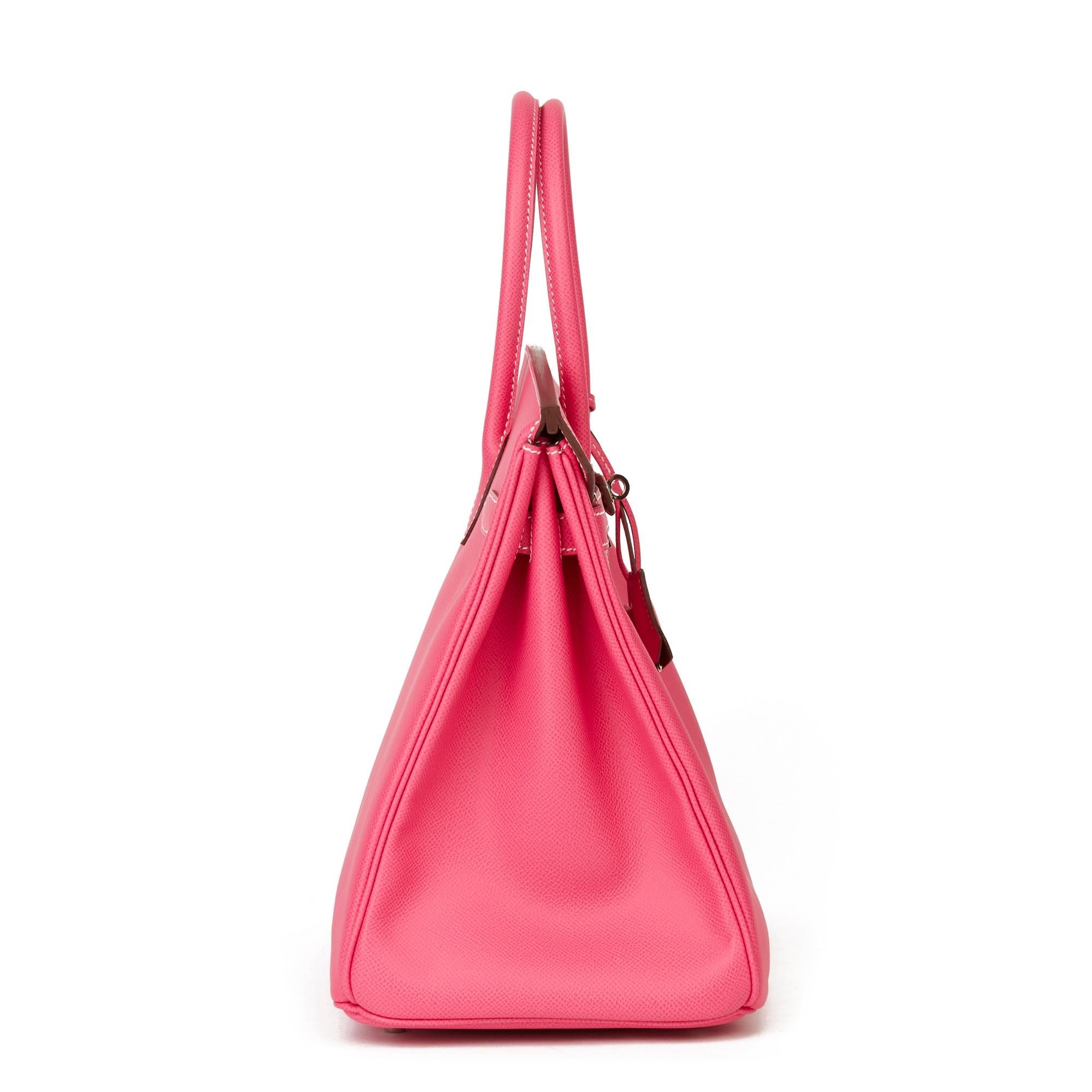 Pink 2011 Hermès  Rose Tyrien & Rubis Epsom Leather Candy Collection Birkin 35cm