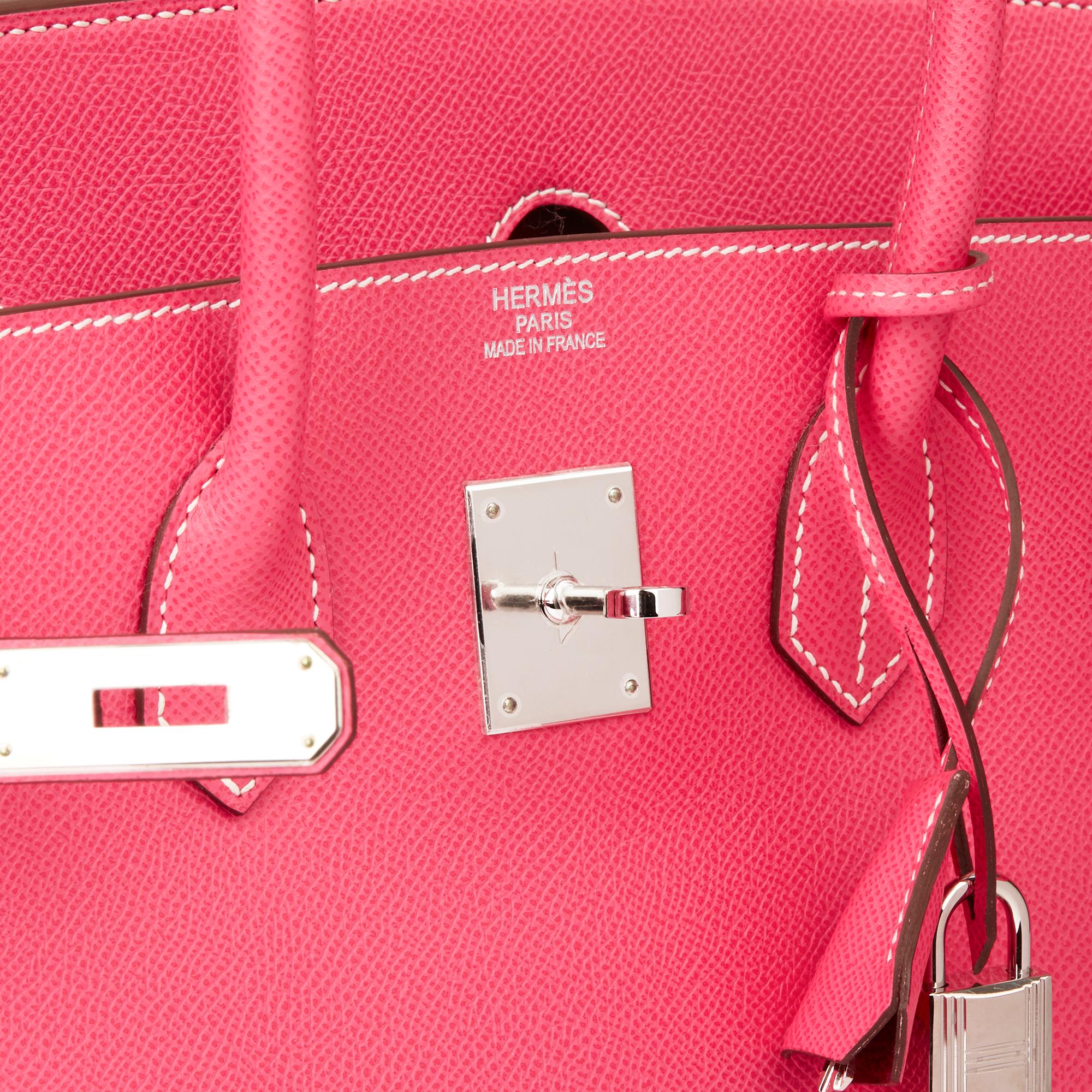 2011 Hermès  Rose Tyrien & Rubis Epsom Leather Candy Collection Birkin 35cm 4