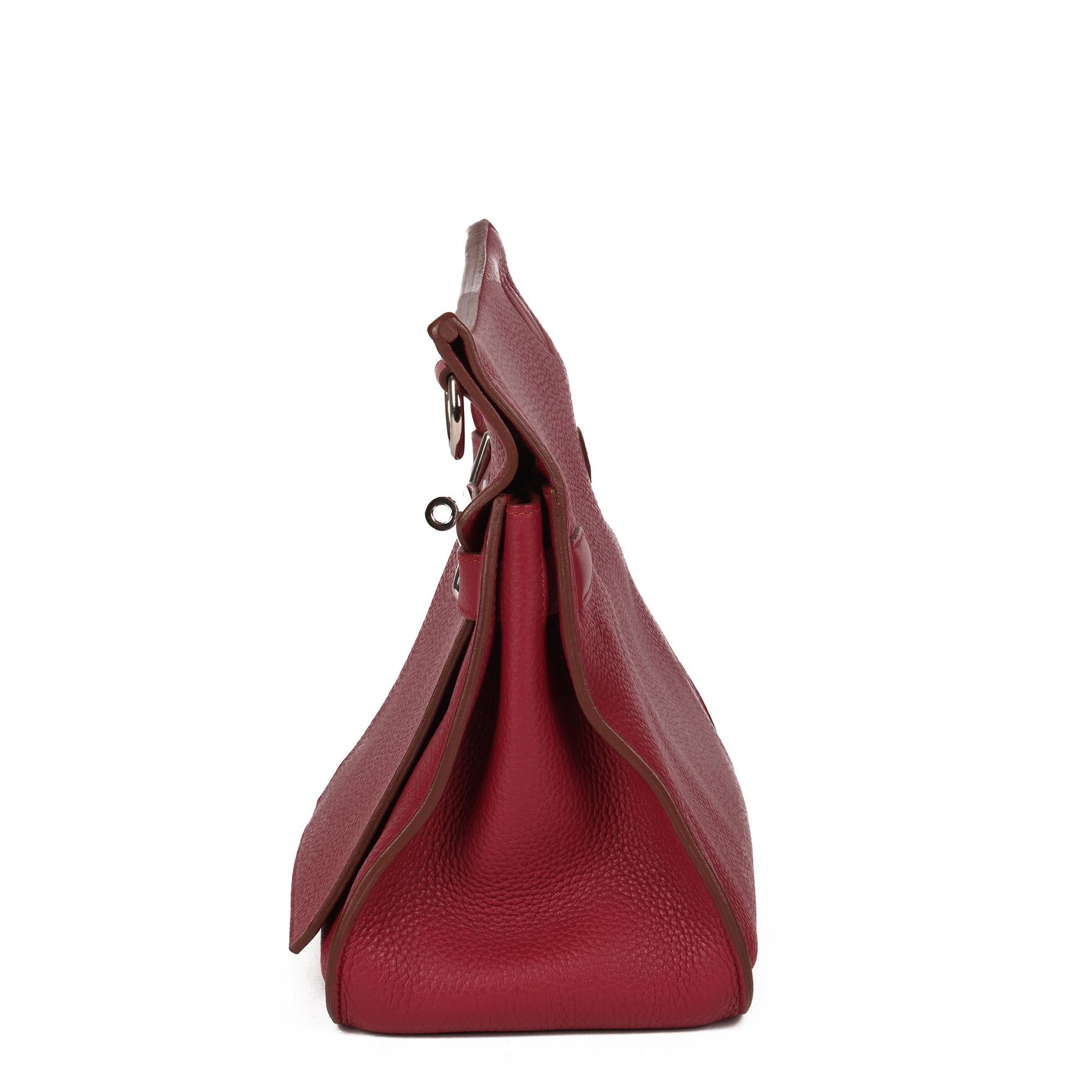 Brown 2011 Hermes Rubis Clemence Leather Jypsiere 34cm
