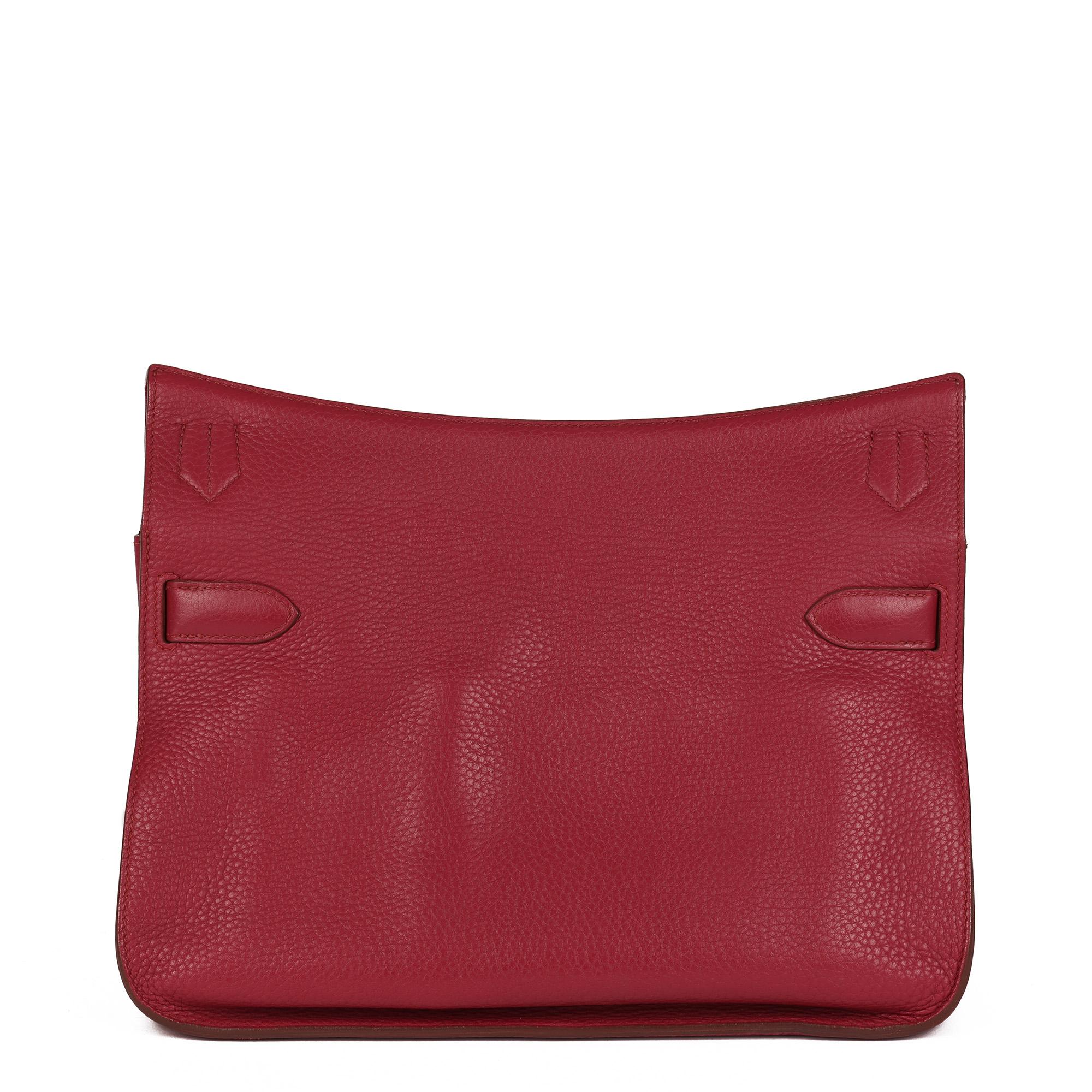 2011 Hermes Rubis Clemence Leather Jypsiere 34cm In Good Condition In Bishop's Stortford, Hertfordshire