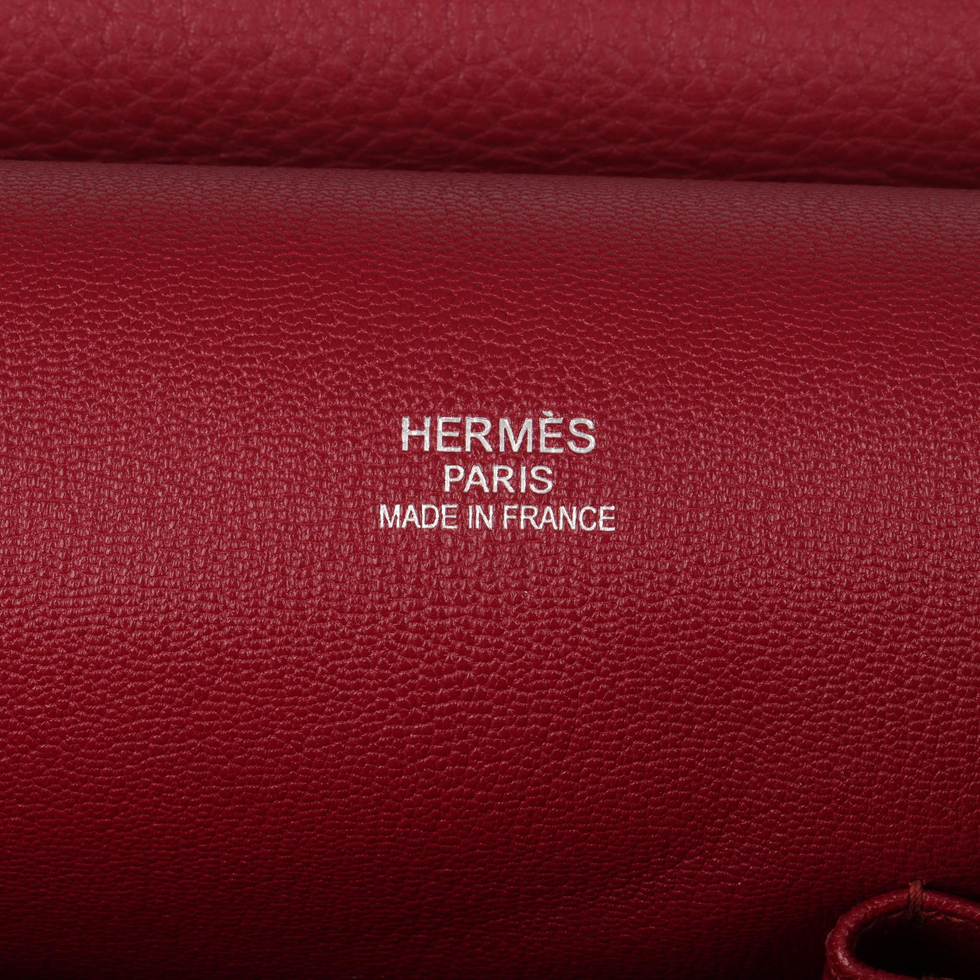 2011 Hermes Rubis Clemence Jypsiere en cuir 34cm 3