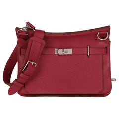 Hermès Jypsiere en cuir Rubis Clemence, 34 cm, 2011