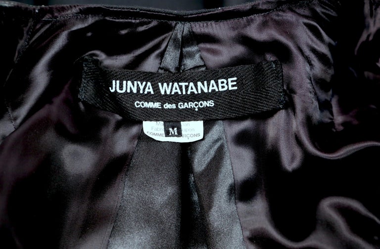 2011 JUNYA WATANABE COMME DES GARCONS wool and leather runway cape coat ...