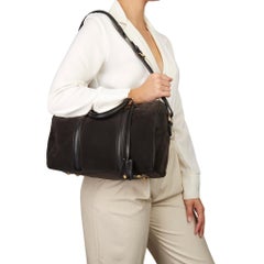 2011 Louis Vuitton Black Suede & Calfskin Leather Sofia Coppola MM