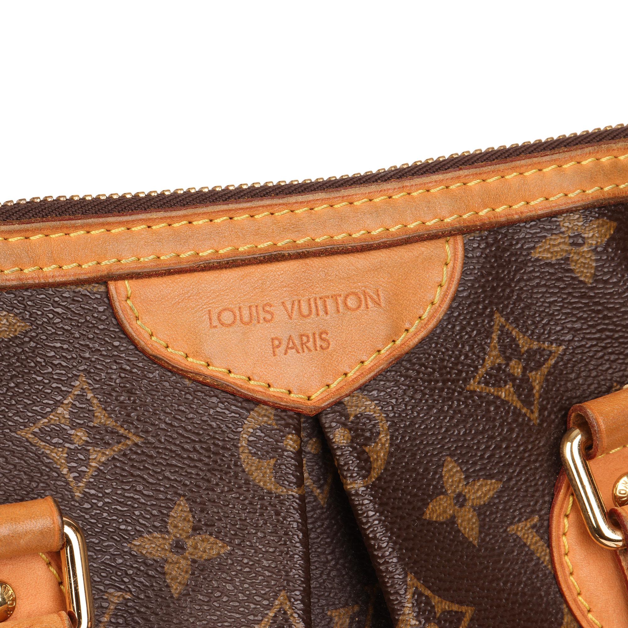 2011 Louis Vuitton Brown Monogram Coated Canvas & Vachetta Leather Palermo PM 5