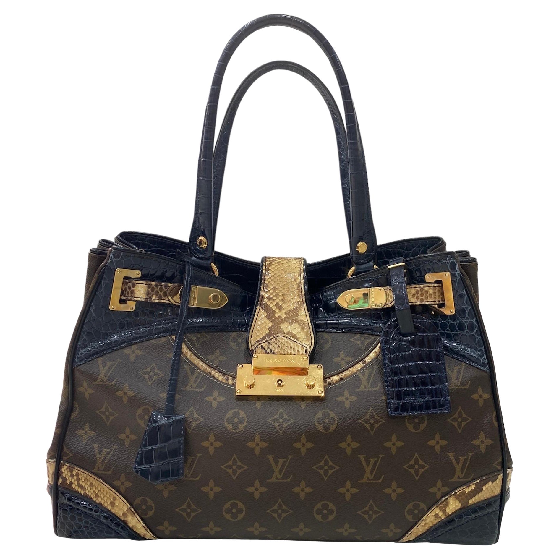 Louis Vuitton Monogrammierte Alligar & Piton Henkeltasche mit Henkel
