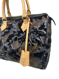 2011 Louis Vuitton Speedy 30 Fleur De Jais Limited Edition Top Handle Bag