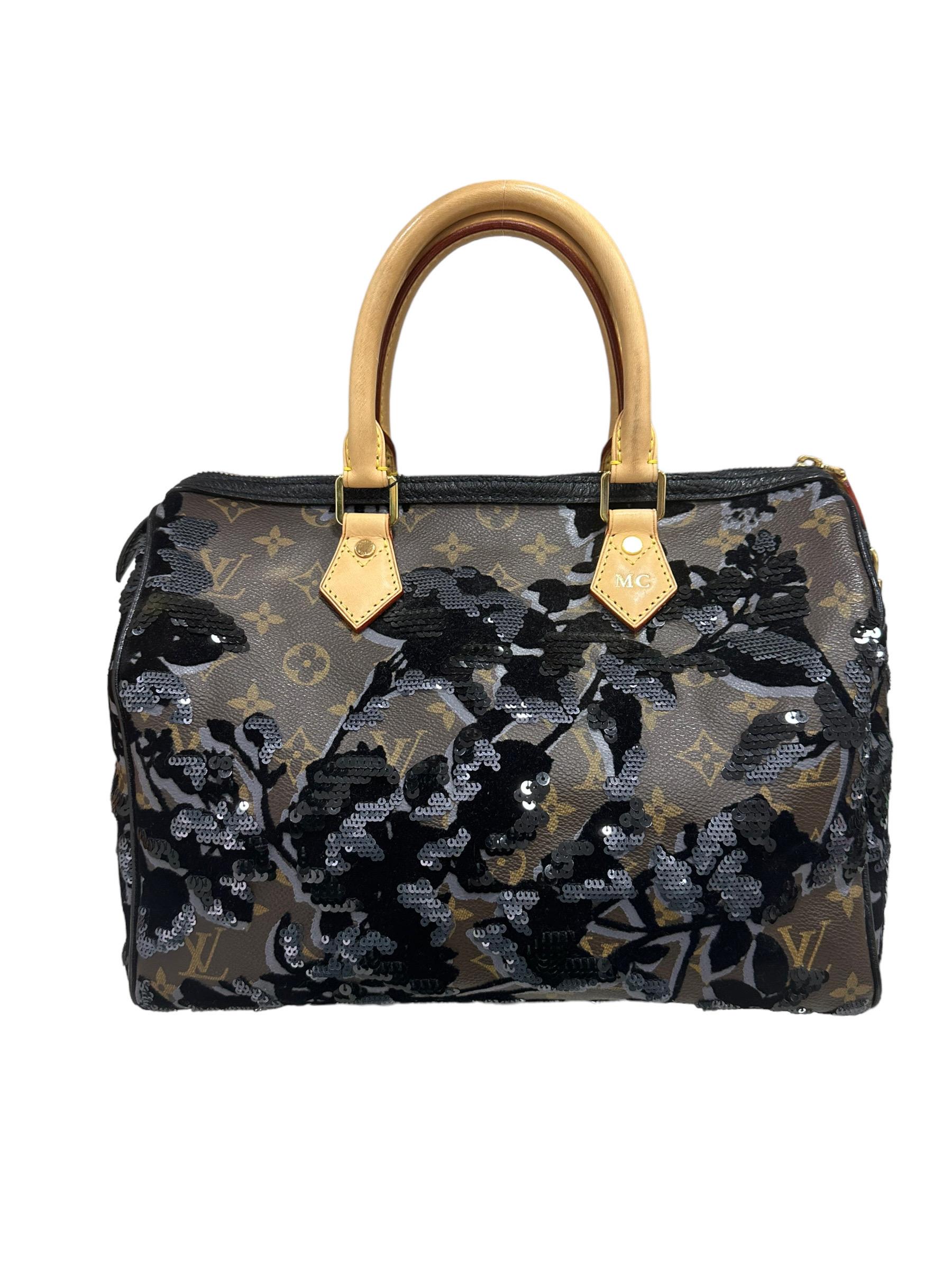 2011 Louis Vuitton Speedy 30 Fleur De Jais Limited Edition Top Handle Bag 1