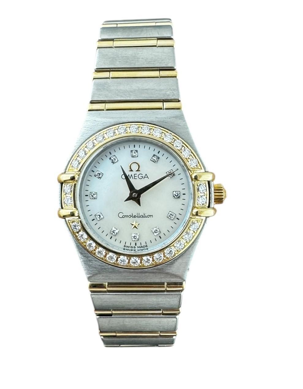 2011 Omega Constellation Mini Ladies Diamond Watch 1267.75 Box/Papiere #23238 im Angebot 1