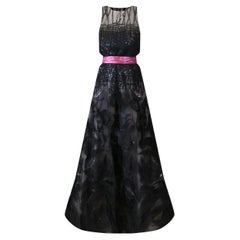 2011 Oscar De La Renta Embellished Black Tulle Gown as seen on Blanca Sz. 12