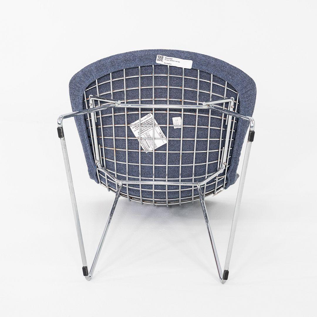 2011 Paire de chaises d'appoint en fil de fer Harry Bertoia pour Knoll avec coussinets complets en vente 5