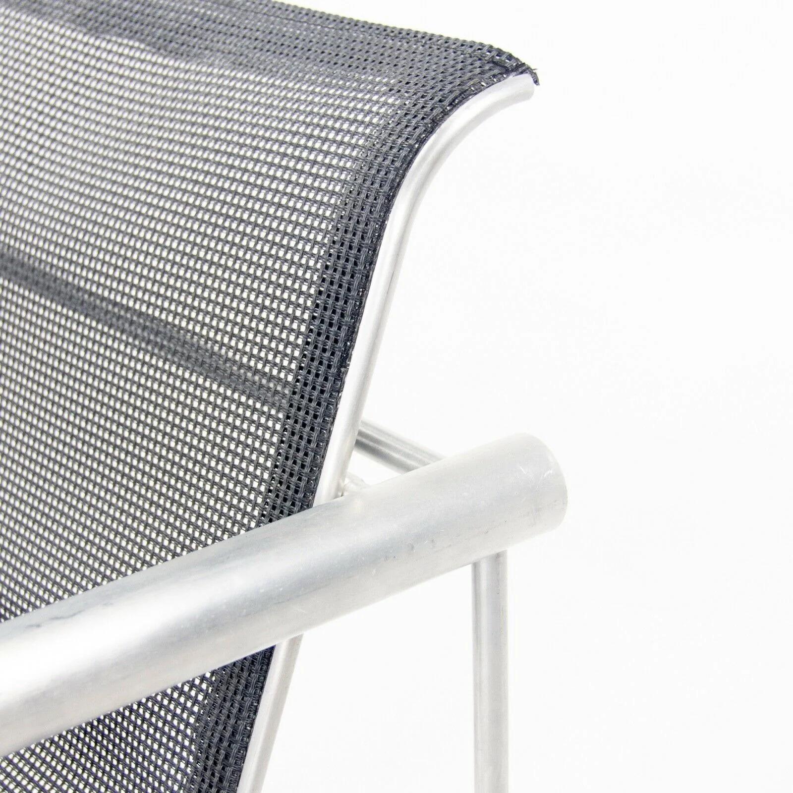 2011 Prototype Richard Schultz Mateo Collection Raw Aluminum & Mesh Dining Chair For Sale 6