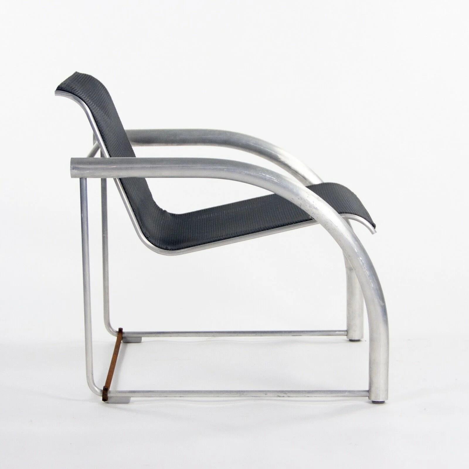 Moderne Prototype 2011 Richard Schultz Mateo Collection Raw Aluminum & Mesh Dining Chair en vente