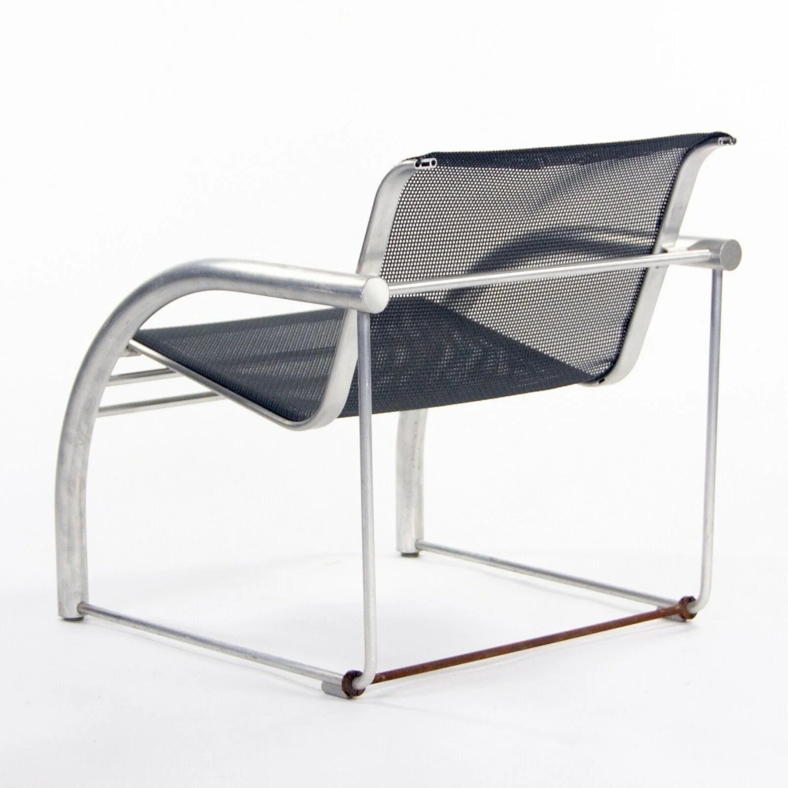 Contemporary 2011 Prototype Richard Schultz Mateo Collection Raw Aluminum & Mesh Dining Chair For Sale