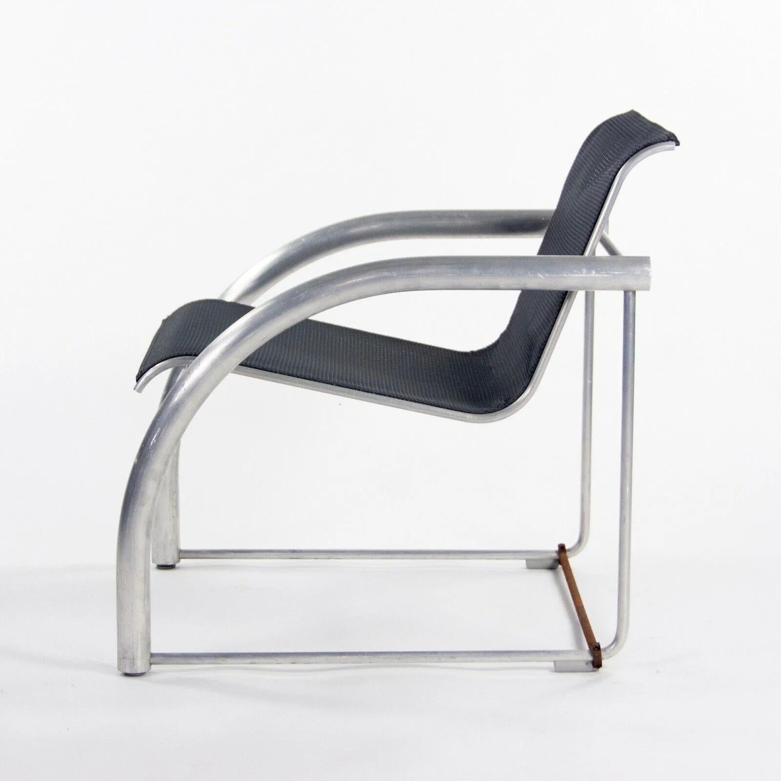 2011 Prototype Richard Schultz Mateo Collection Raw Aluminum & Mesh Dining Chair For Sale 1