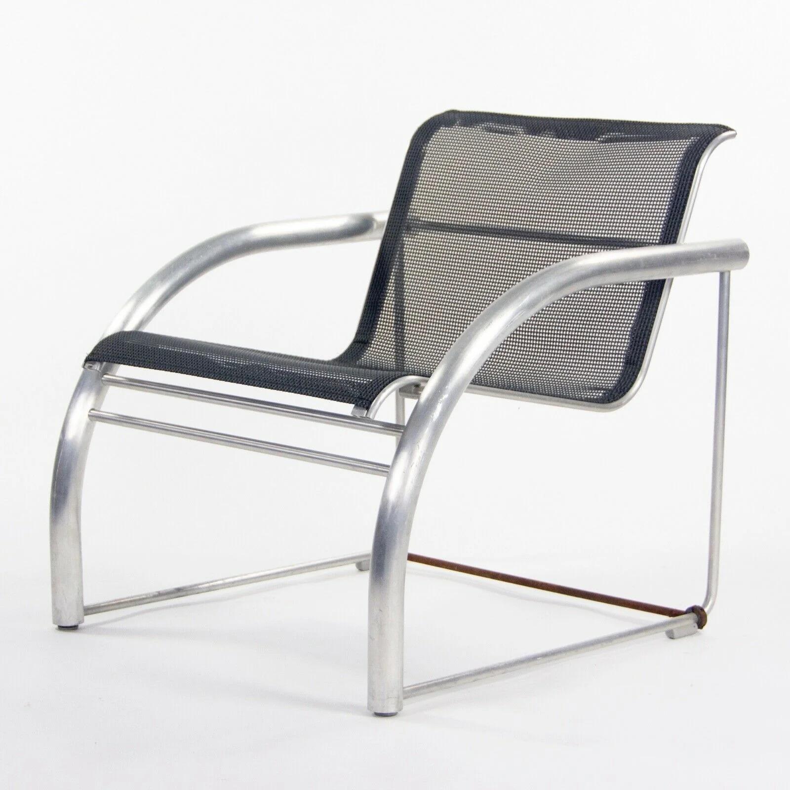 2011 Prototype Richard Schultz Mateo Collection Raw Aluminum & Mesh Dining Chair For Sale 2