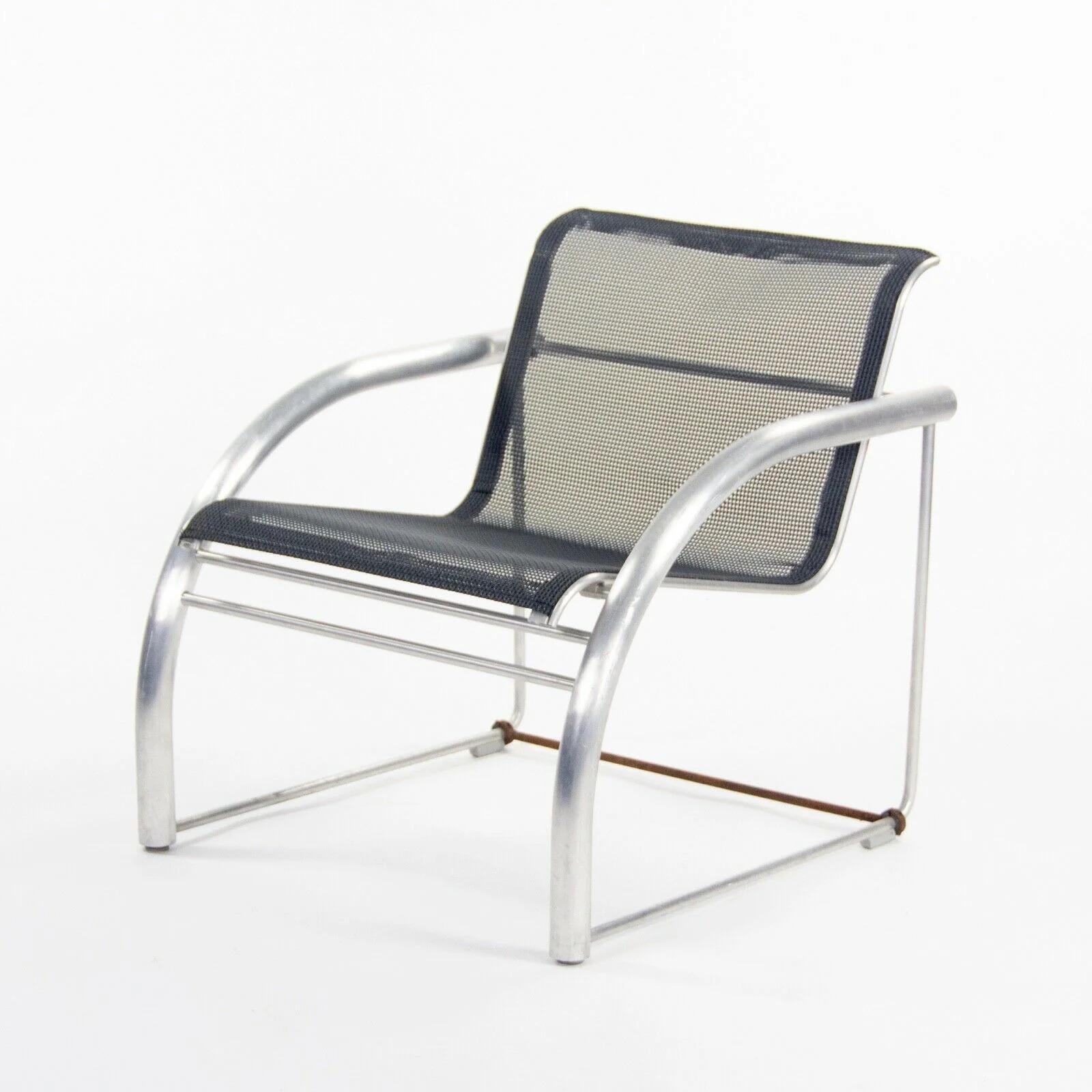 Prototype 2011 Richard Schultz Mateo Collection Raw Aluminum & Mesh Dining Chair en vente 2