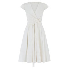 2011 Runway Documented Chloé White Cotton Wrap-Dress