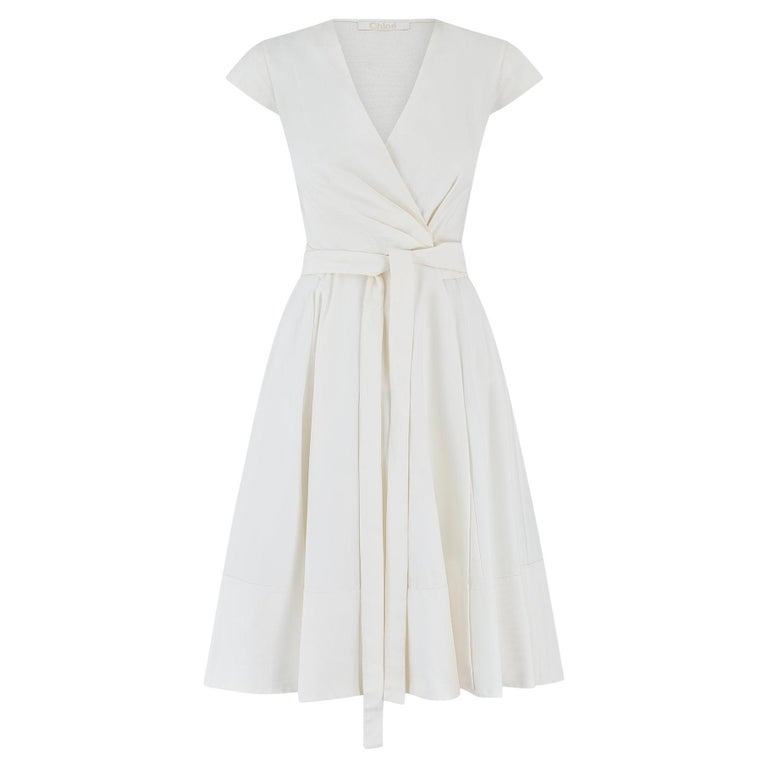 wrap dress runway Cometa Cream Wrap Dress WOAHCO