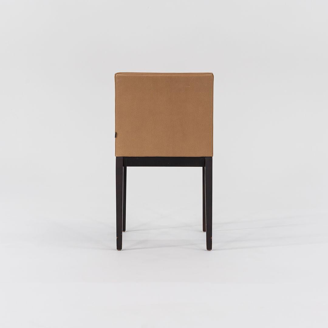 2011 Ensemble de huit chaises Andoo par EOOS en cuir camel avec pieds en bois de noyer en vente 2