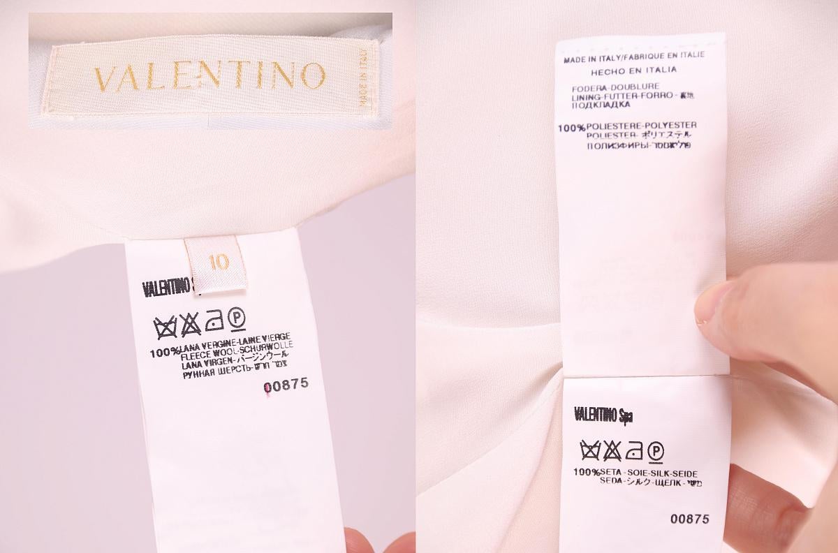 2011 Valentino nuevo traje de lana Blanco en venta