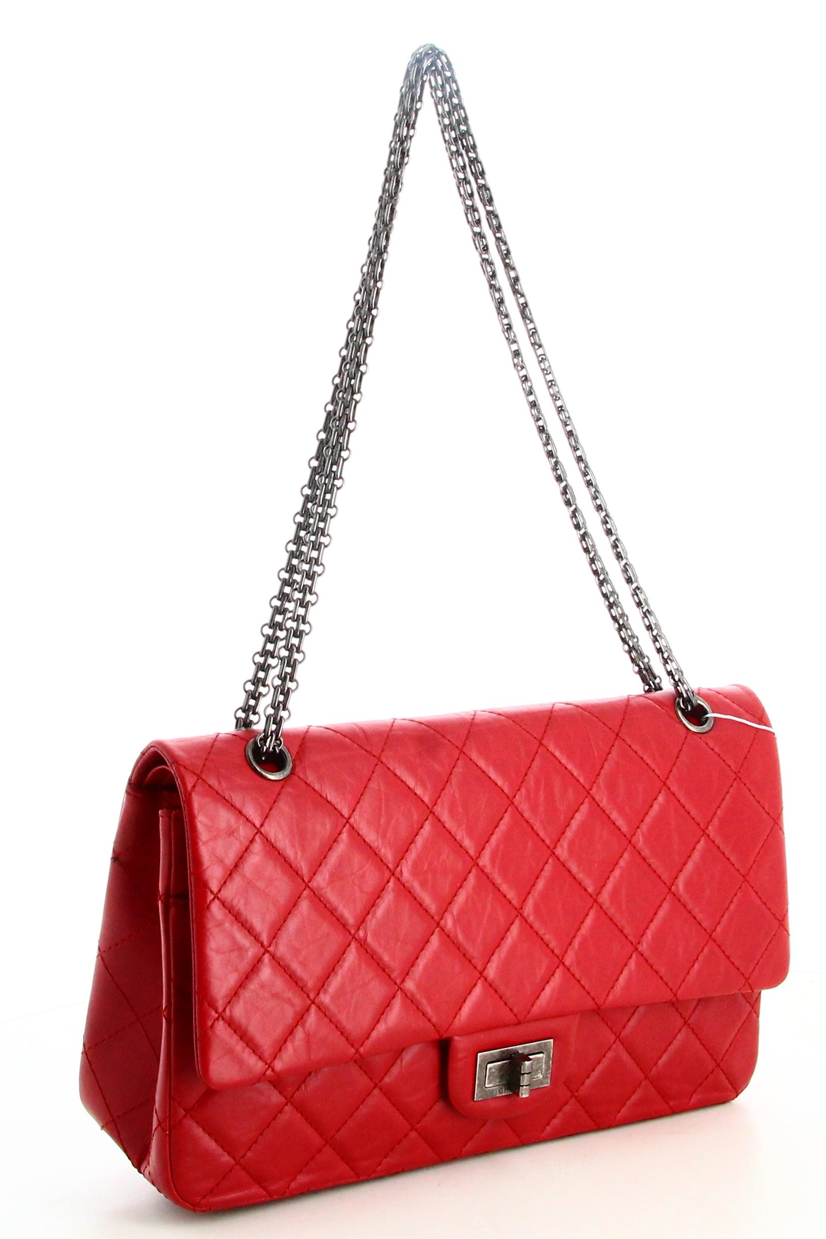 2011 Chanel Reissue Handbag 2.55 Calfskin Double Flap Bon état - En vente à PARIS, FR