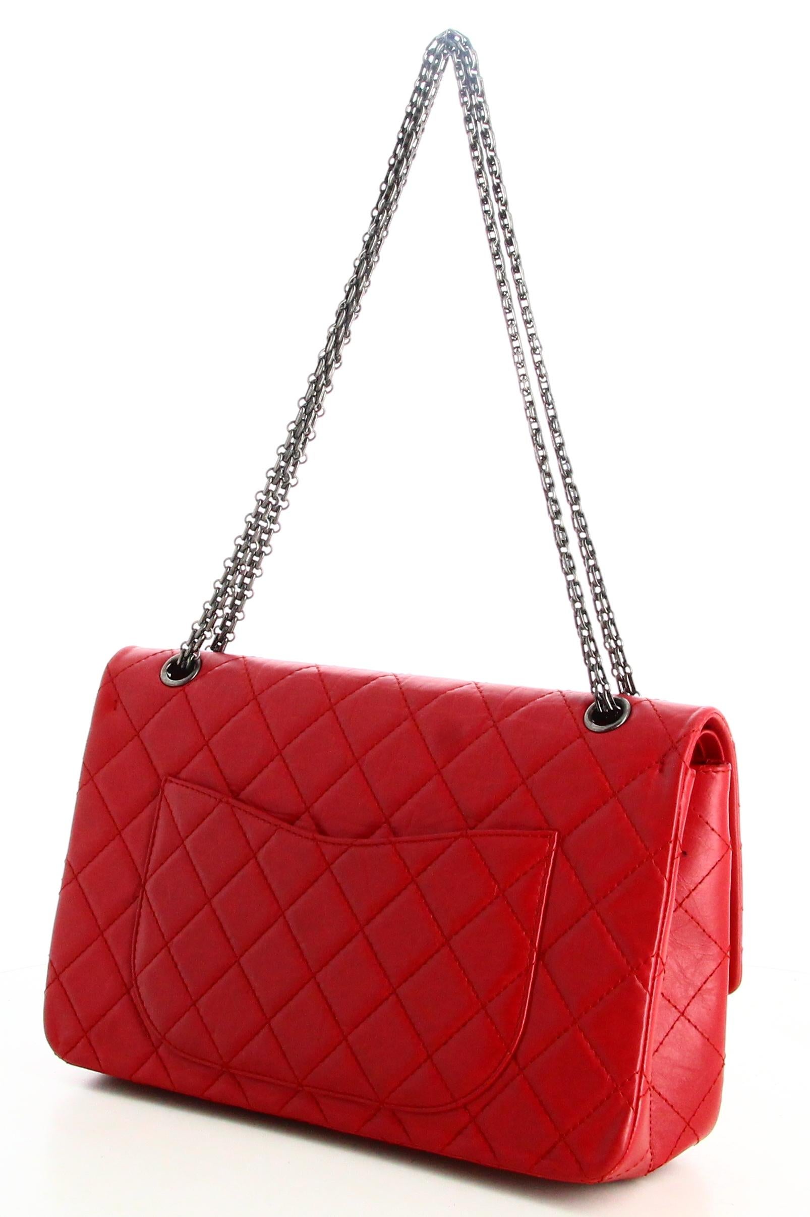 2011 Chanel Reissue Handbag 2.55 Calfskin Double Flap For Sale 1