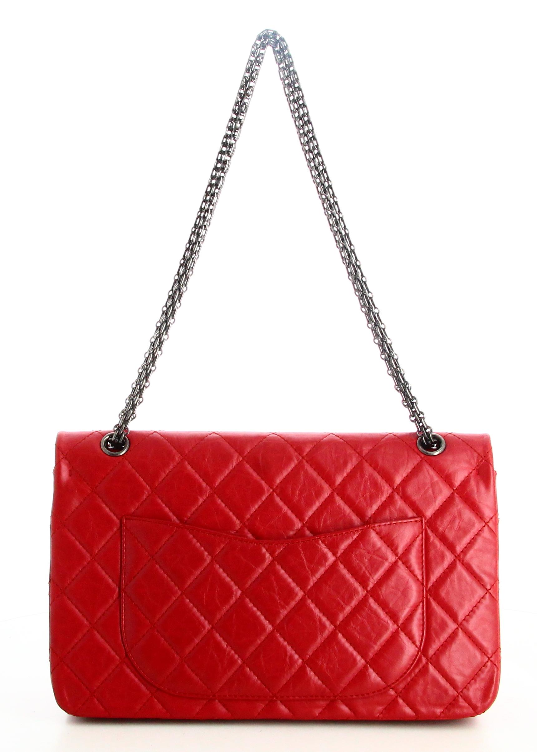 2011 Chanel Reissue Handbag 2.55 Calfskin Double Flap For Sale 2