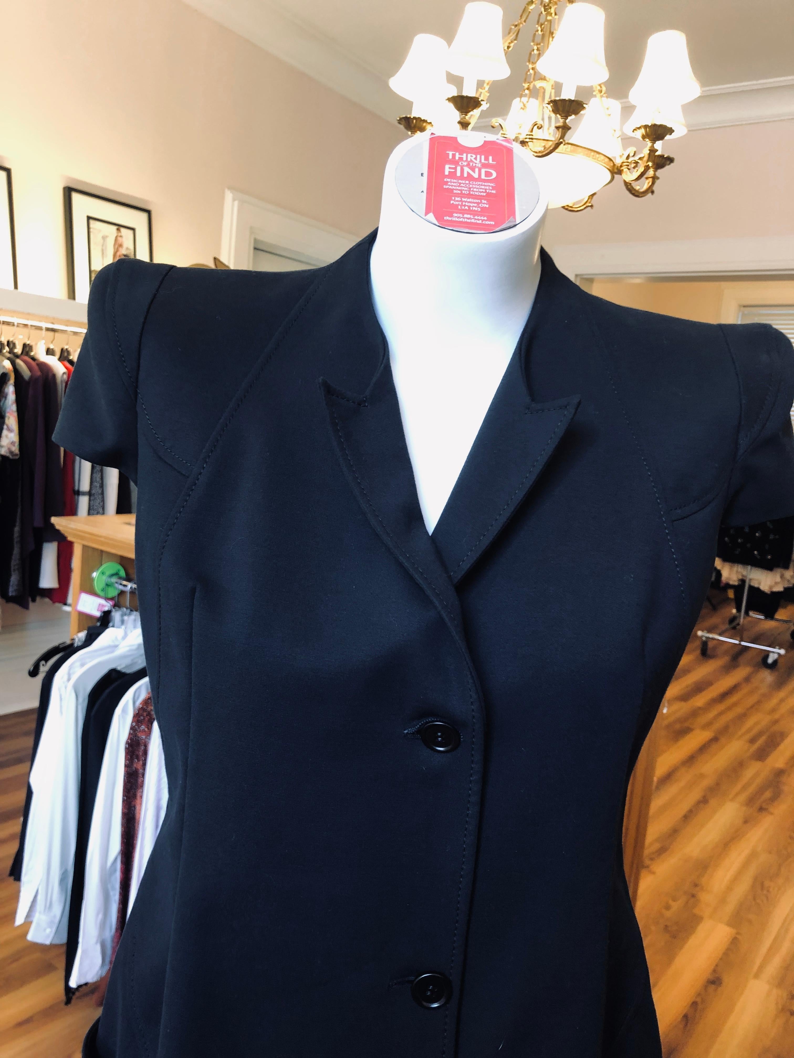 2011P Givenchy Black Cotton Shirt Dress (42 Itl) In Excellent Condition In Port Hope, ON