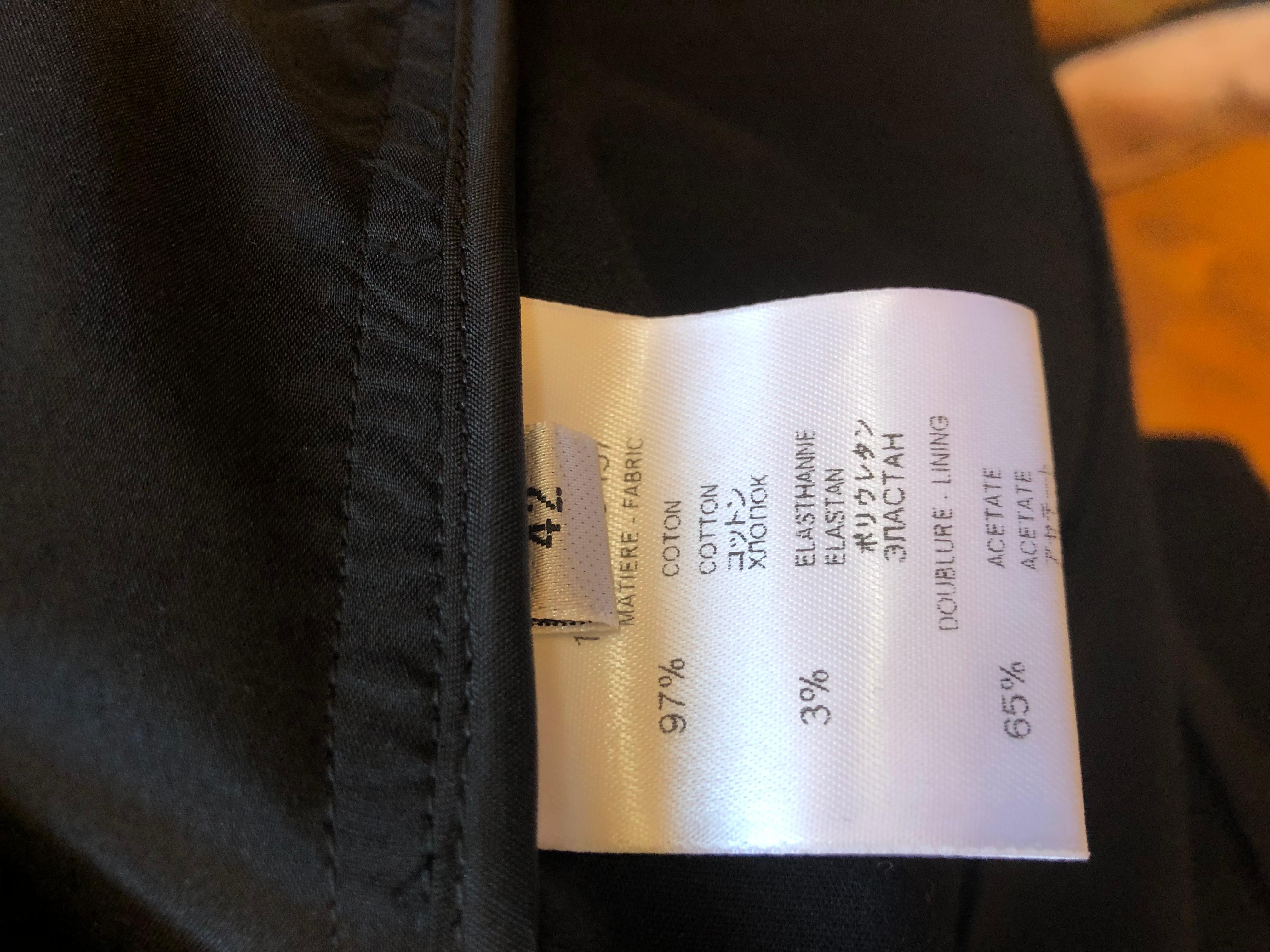 2011P Givenchy Black Cotton Shirt Dress (42 Itl) 4