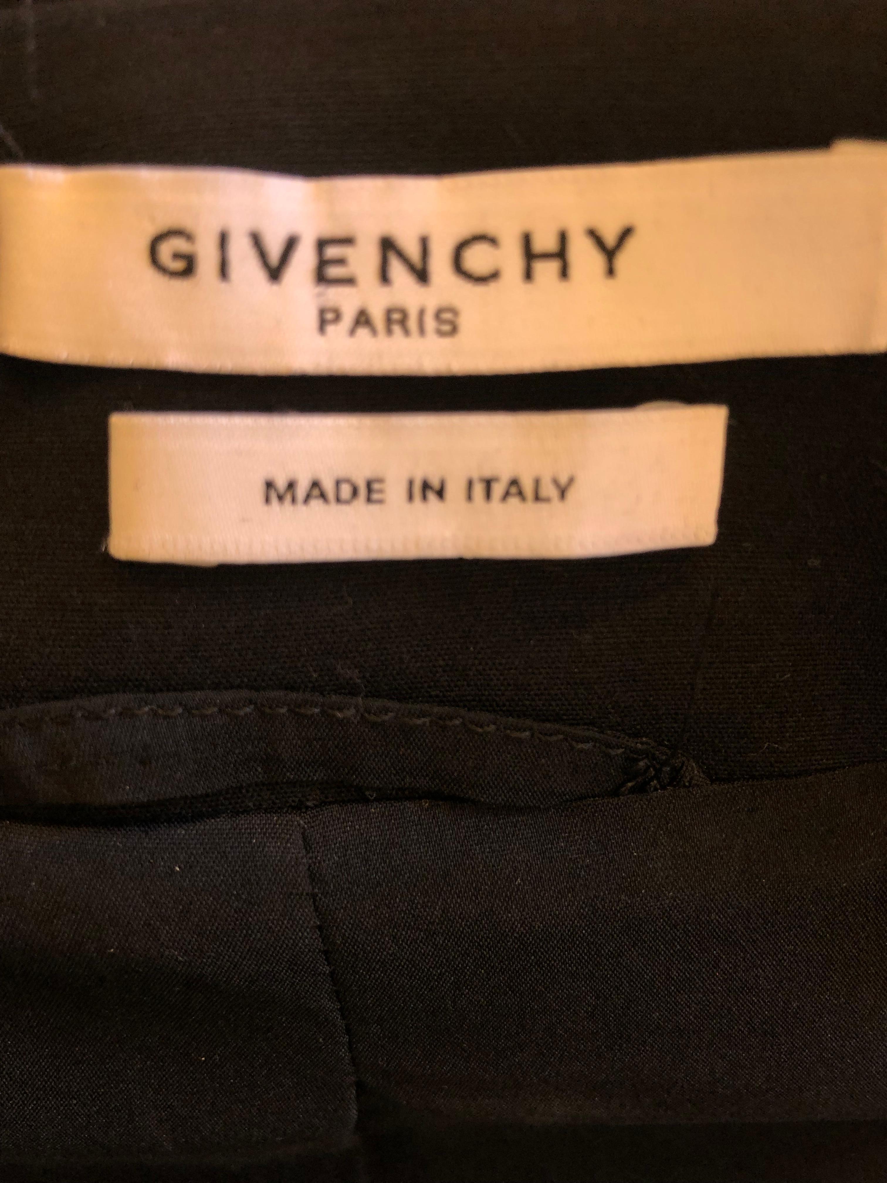 2011P Givenchy Schwarzes Hemdkleid aus Baumwolle (42 Itl) 5