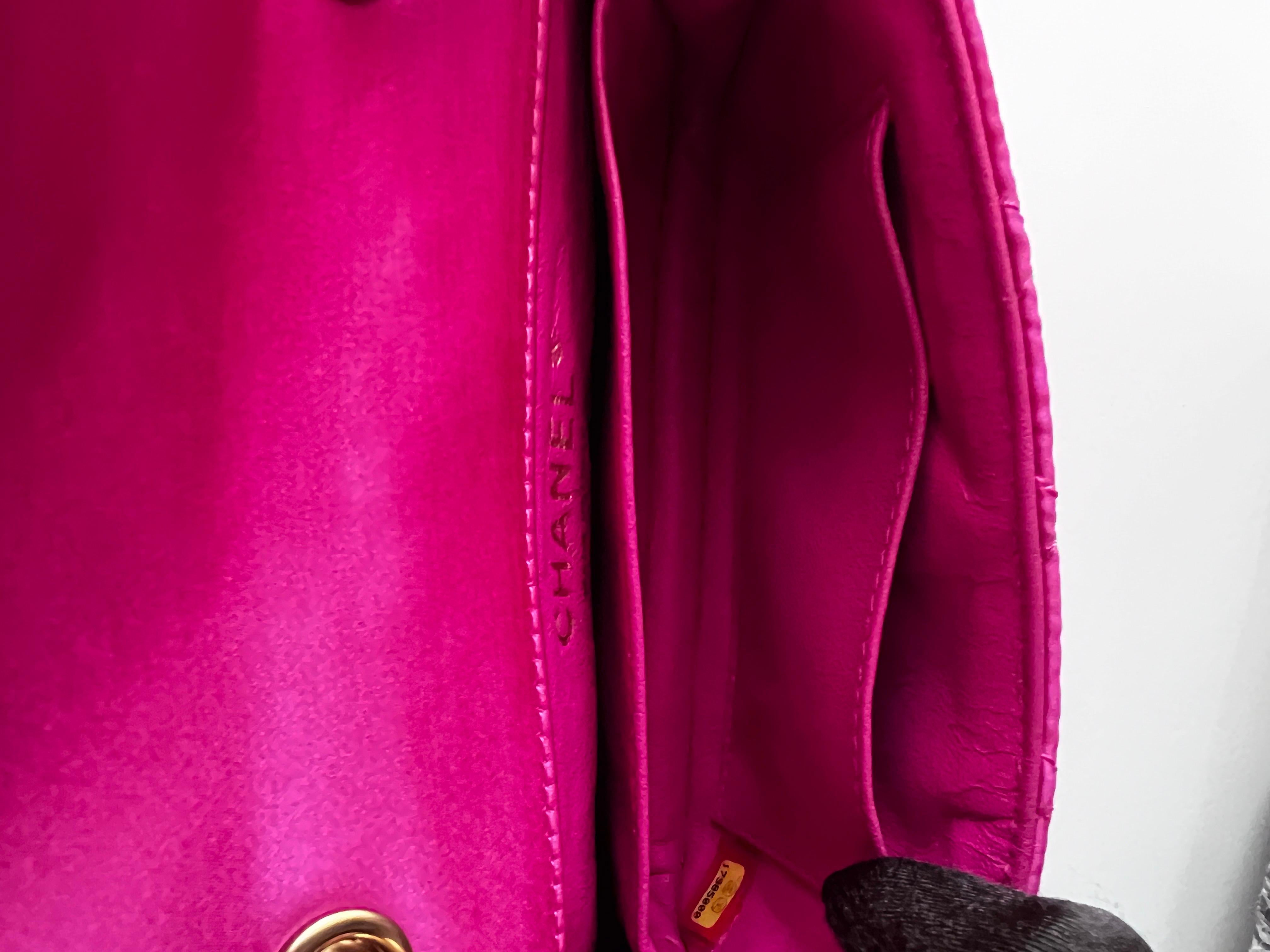 2012-2013 Chanel extra mini pink satin classic flap bag 2