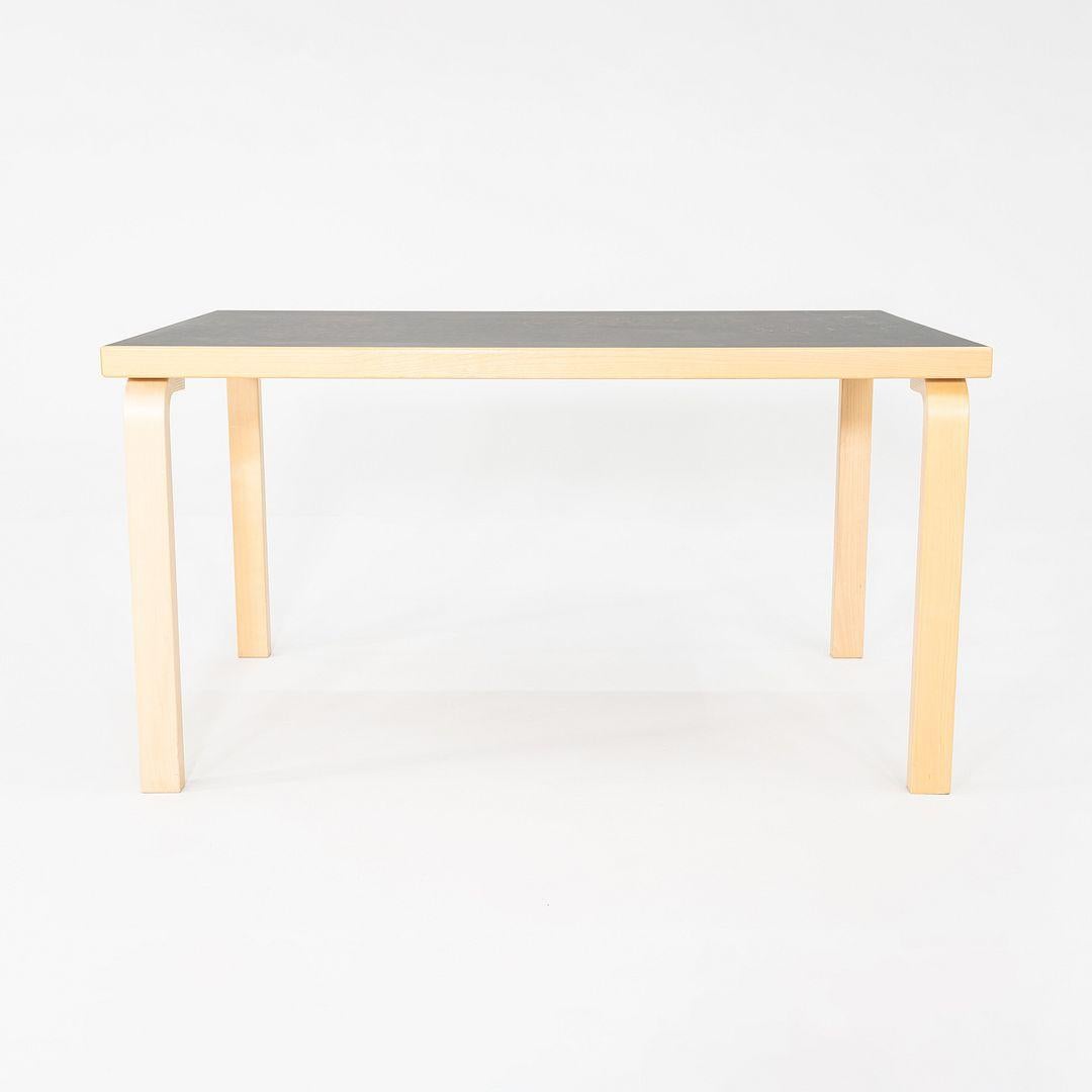 Finnish 2012 Alvar and Aino Aalto for Artek Table 81B Dining Table / Desk in Black For Sale