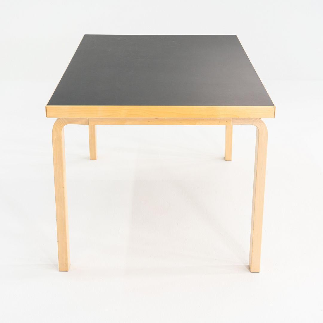 2012 Alvar and Aino Aalto for Artek Table 81B Dining Table / Desk in Black In Good Condition For Sale In Philadelphia, PA