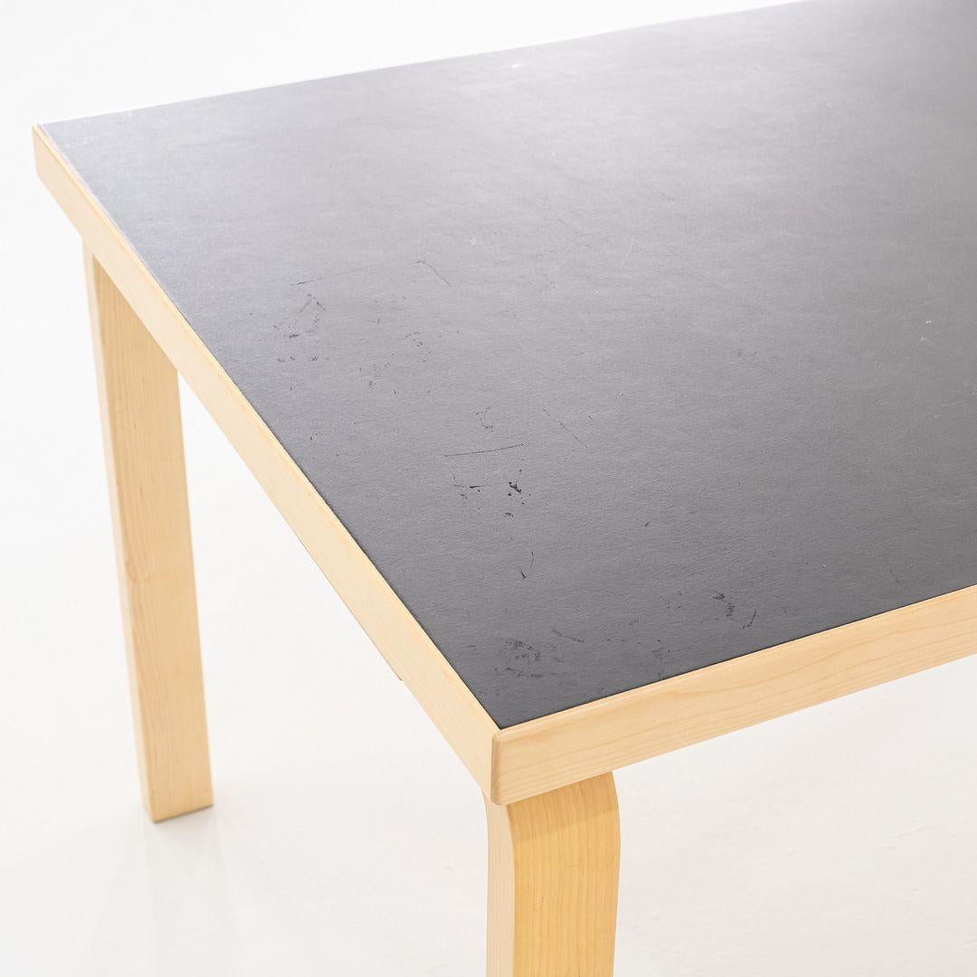 2012 Alvar and Aino Aalto for Artek Table 81B Dining Table / Desk in Black For Sale 1