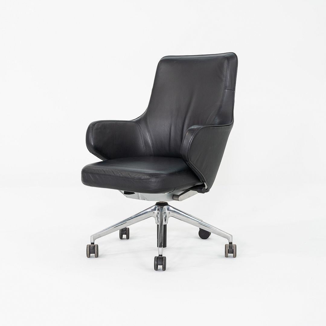2012 Antonio Citterio per Vitra Grand Executive Chairs in pelle nera in vendita 4