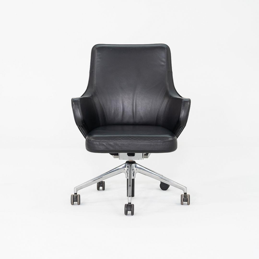 2012 Antonio Citterio per Vitra Grand Executive Chairs in pelle nera In condizioni buone in vendita a Philadelphia, PA