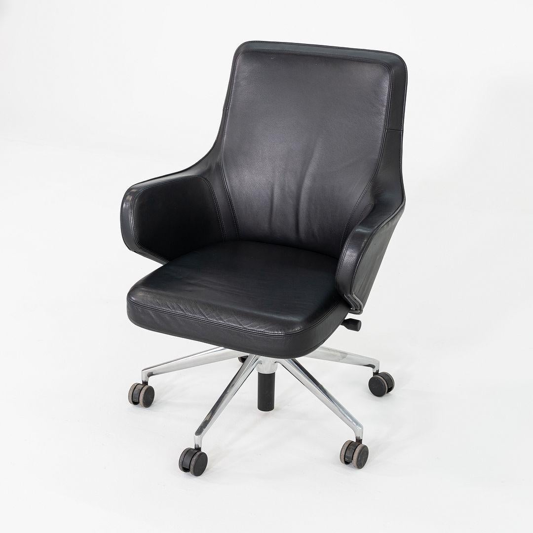 Alluminio 2012 Antonio Citterio per Vitra Grand Executive Chairs in pelle nera in vendita