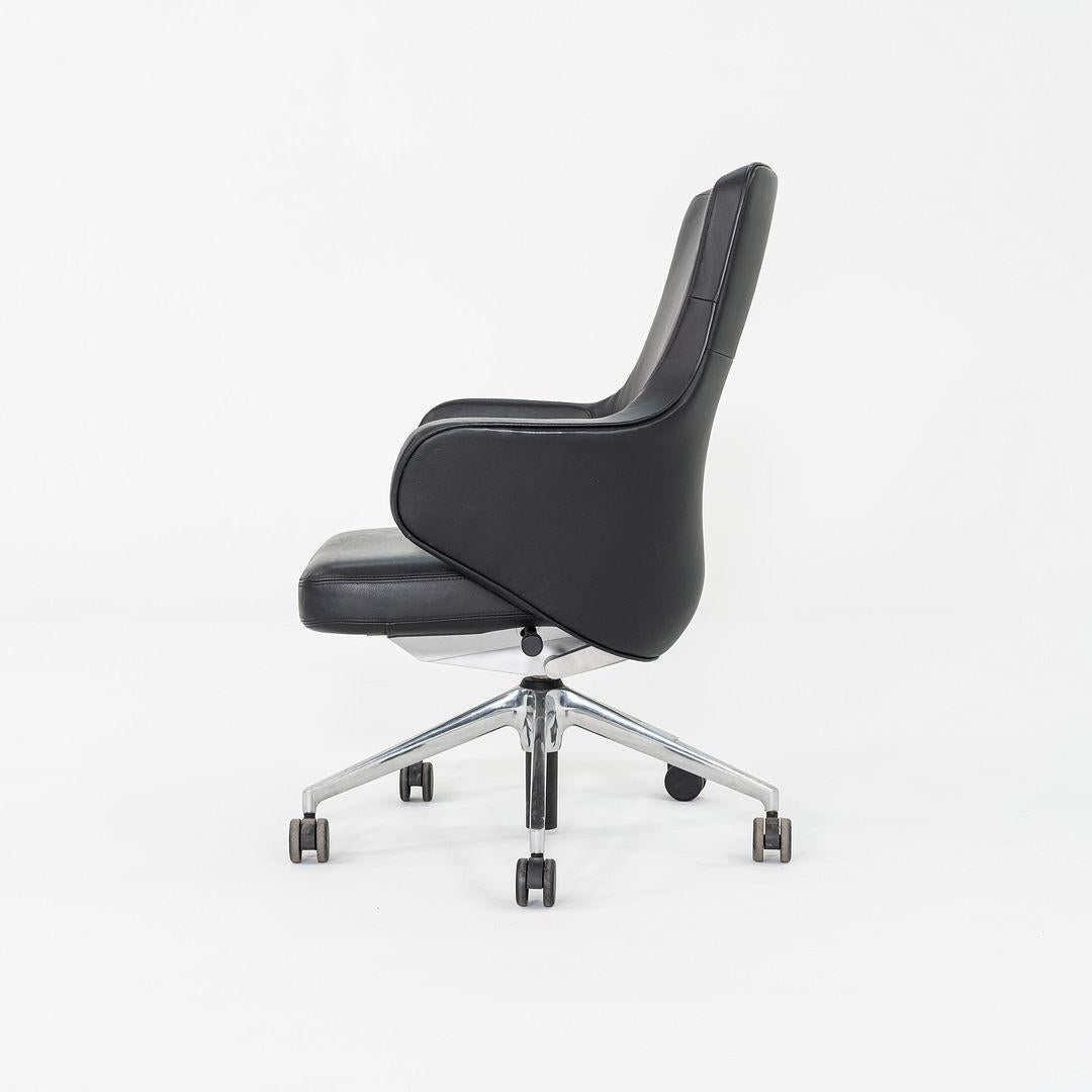 2012 Antonio Citterio per Vitra Grand Executive Chairs in pelle nera in vendita 2