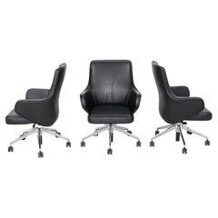 2012 Antonio Citterio for Vitra Grand Executive Chairs in Black Leather
