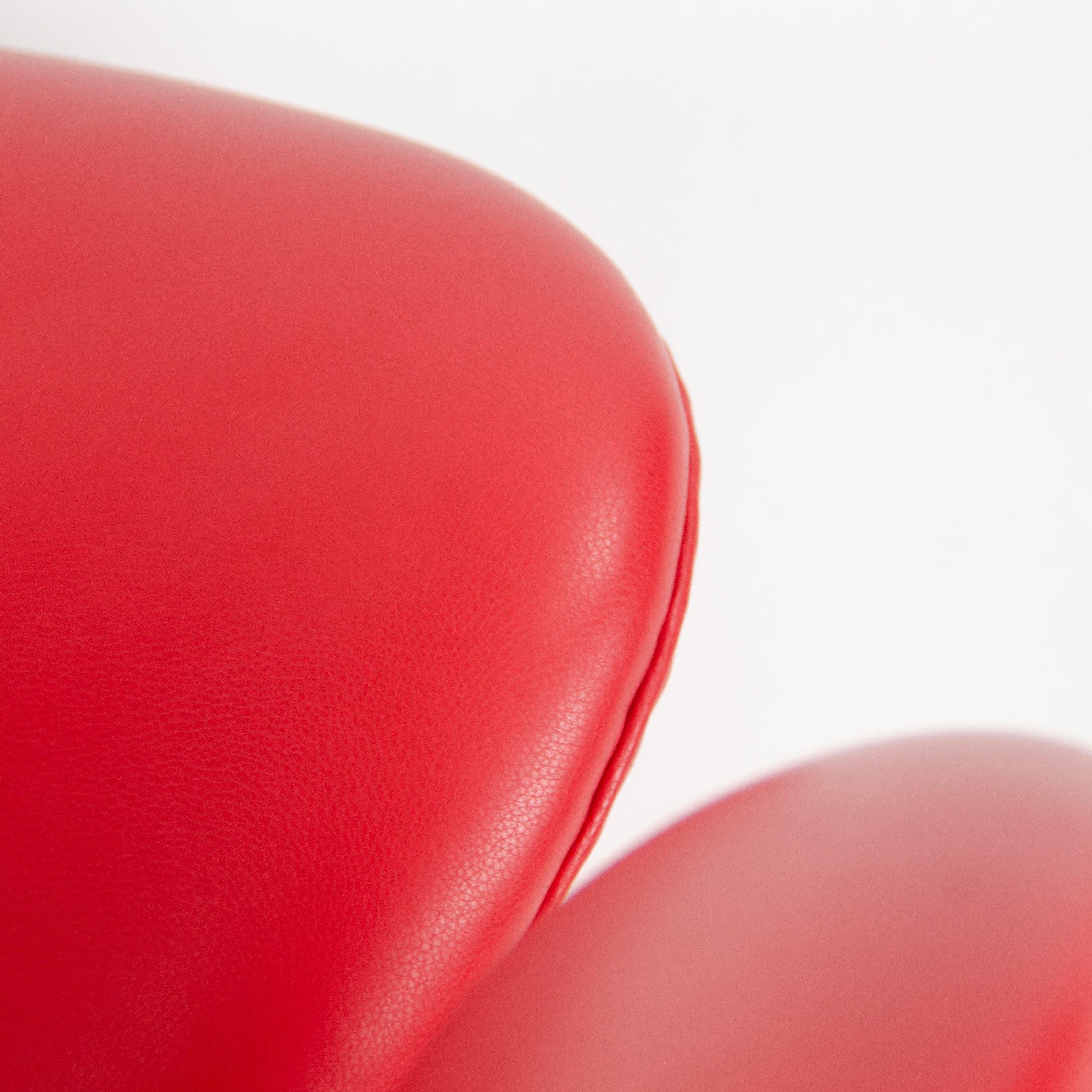 2012 Arne Jacobsen Fritz Hansen Denmark Swan Chairs Leather Upholstery Knoll For Sale 5