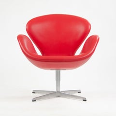 2012 Arne Jacobsen Fritz Hansen Denmark Swan Chairs Leather Upholstery Knoll