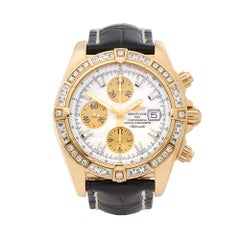 2012 Breitling Chronomat Diamant Gelbgold K13356AM/A572 Armbanduhr