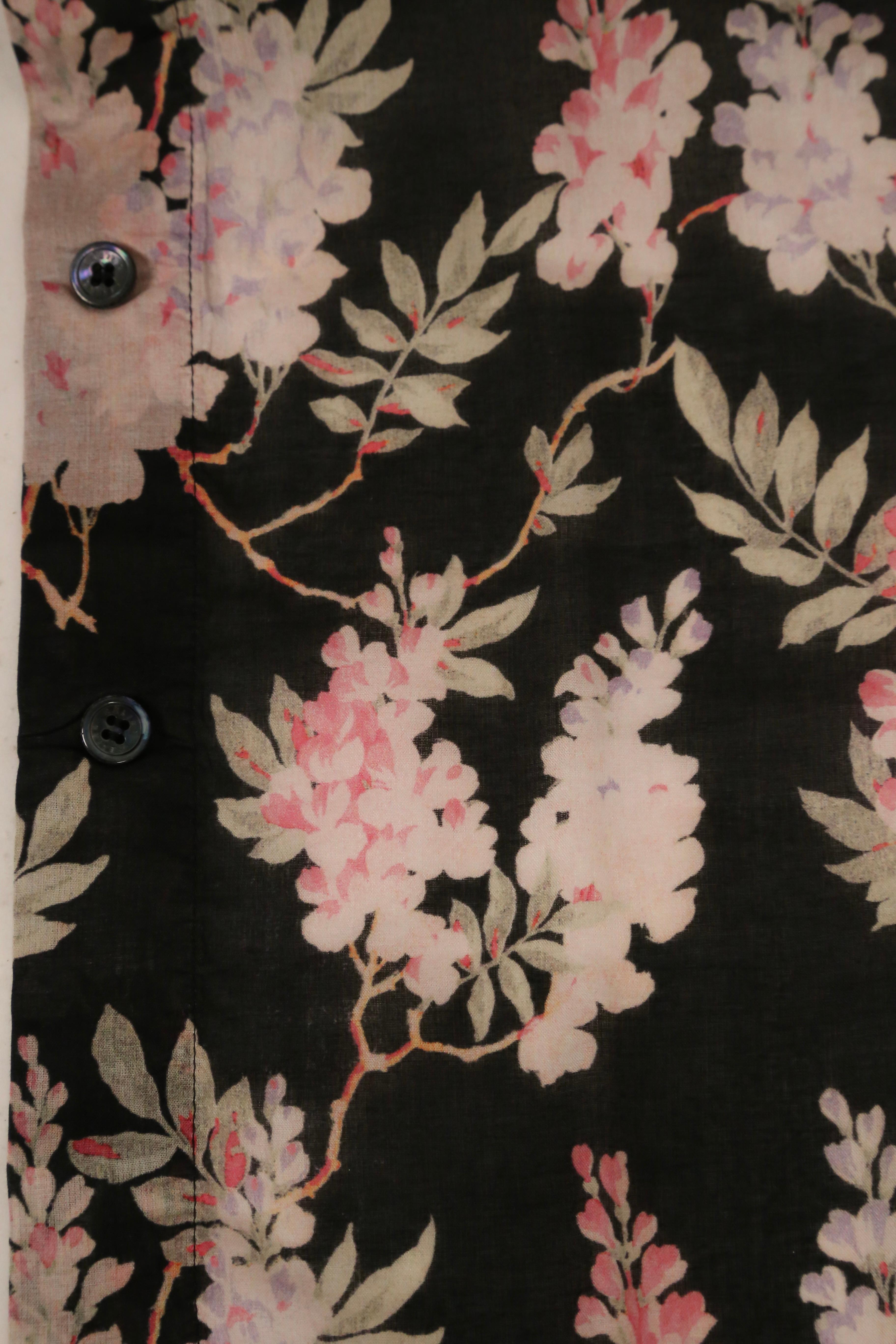 2012 Celine by Phoebe Philo chemise en coton et soie à imprimé floral 8