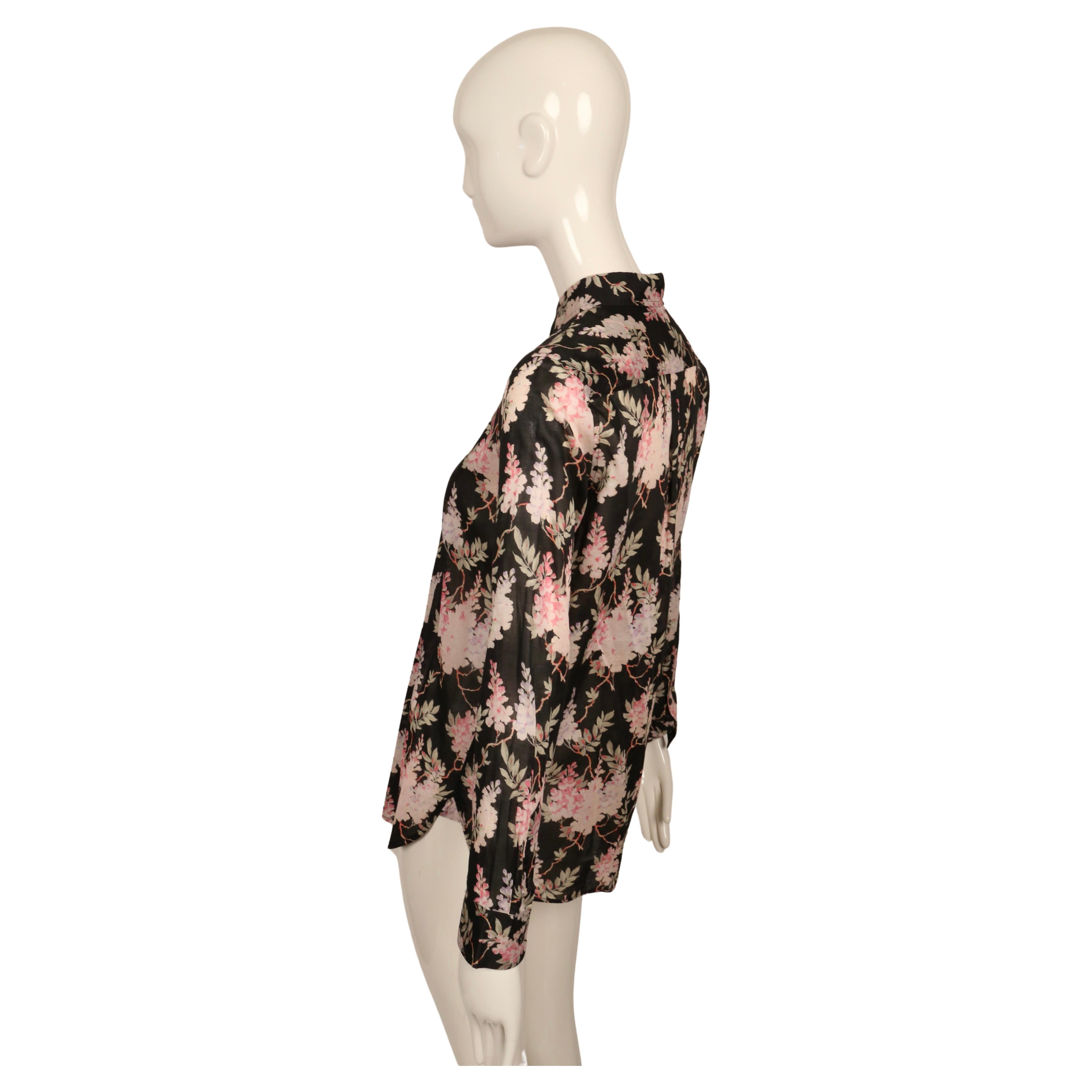 2012 Celine by Phoebe Philo chemise en coton et soie à imprimé floral 1
