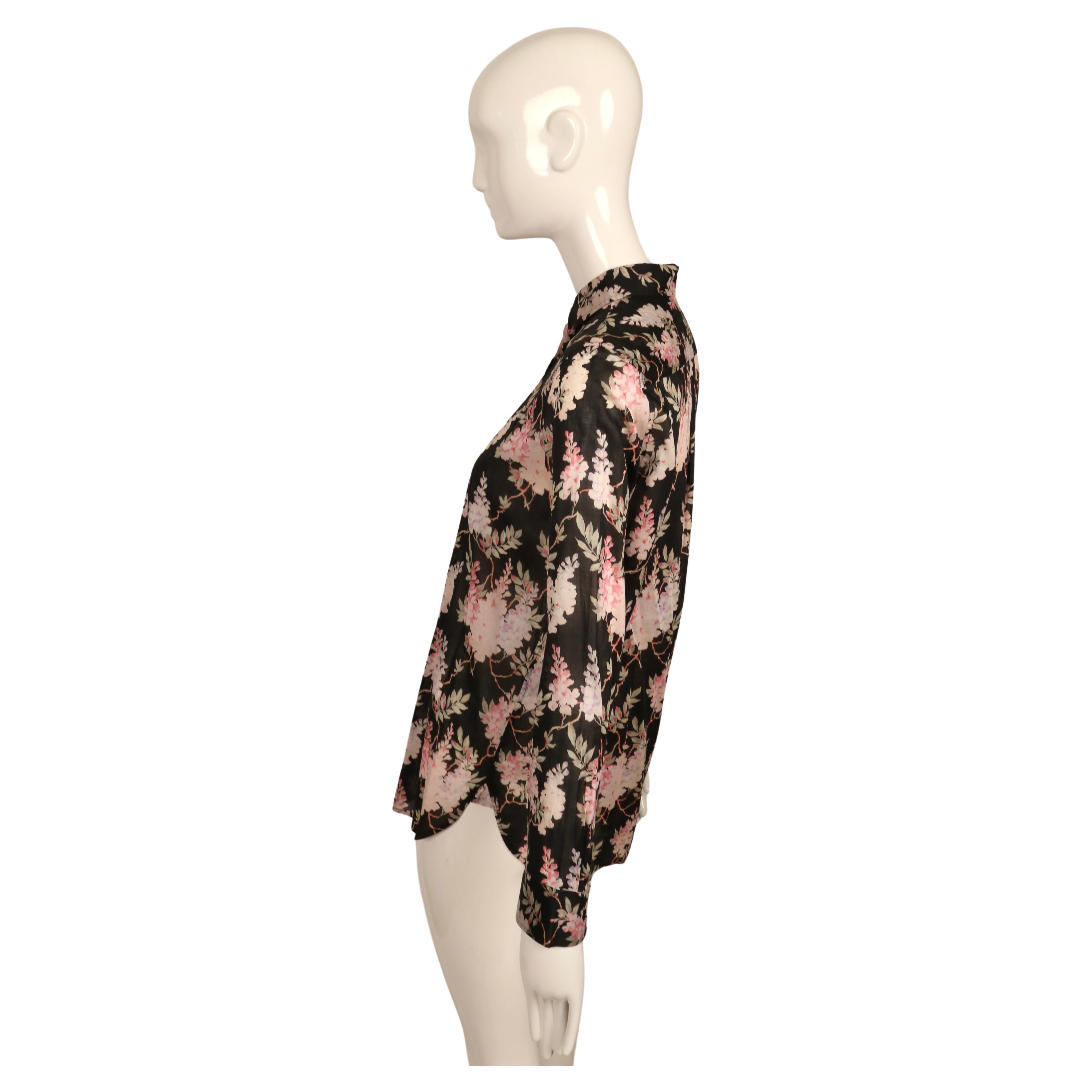 2012 Celine by Phoebe Philo chemise en coton et soie à imprimé floral 2